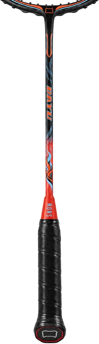 MONS Bayu racket shaft and grip close-up