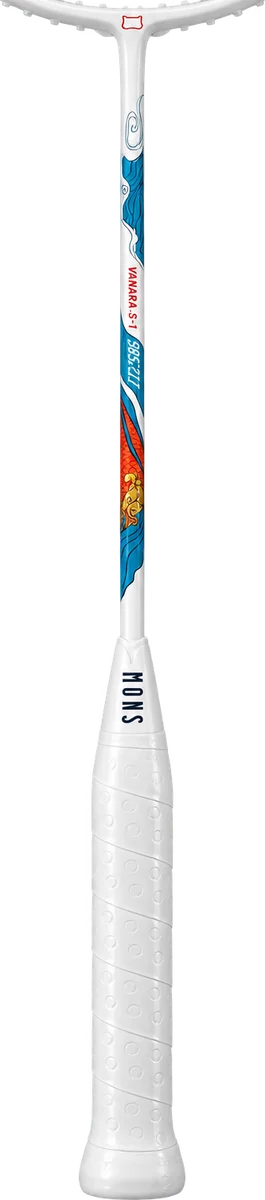 MONS Vanara S-1 racket shaft and grip close-up